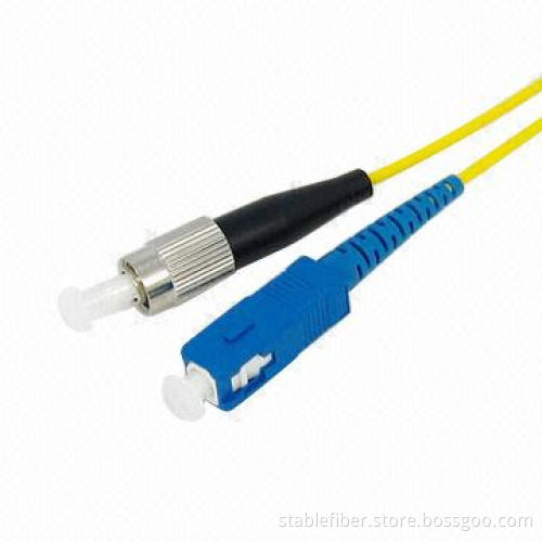 SM SC-FC Simplex Fiber-optic Patch Cord, -40 to 85°C Operating Temperature